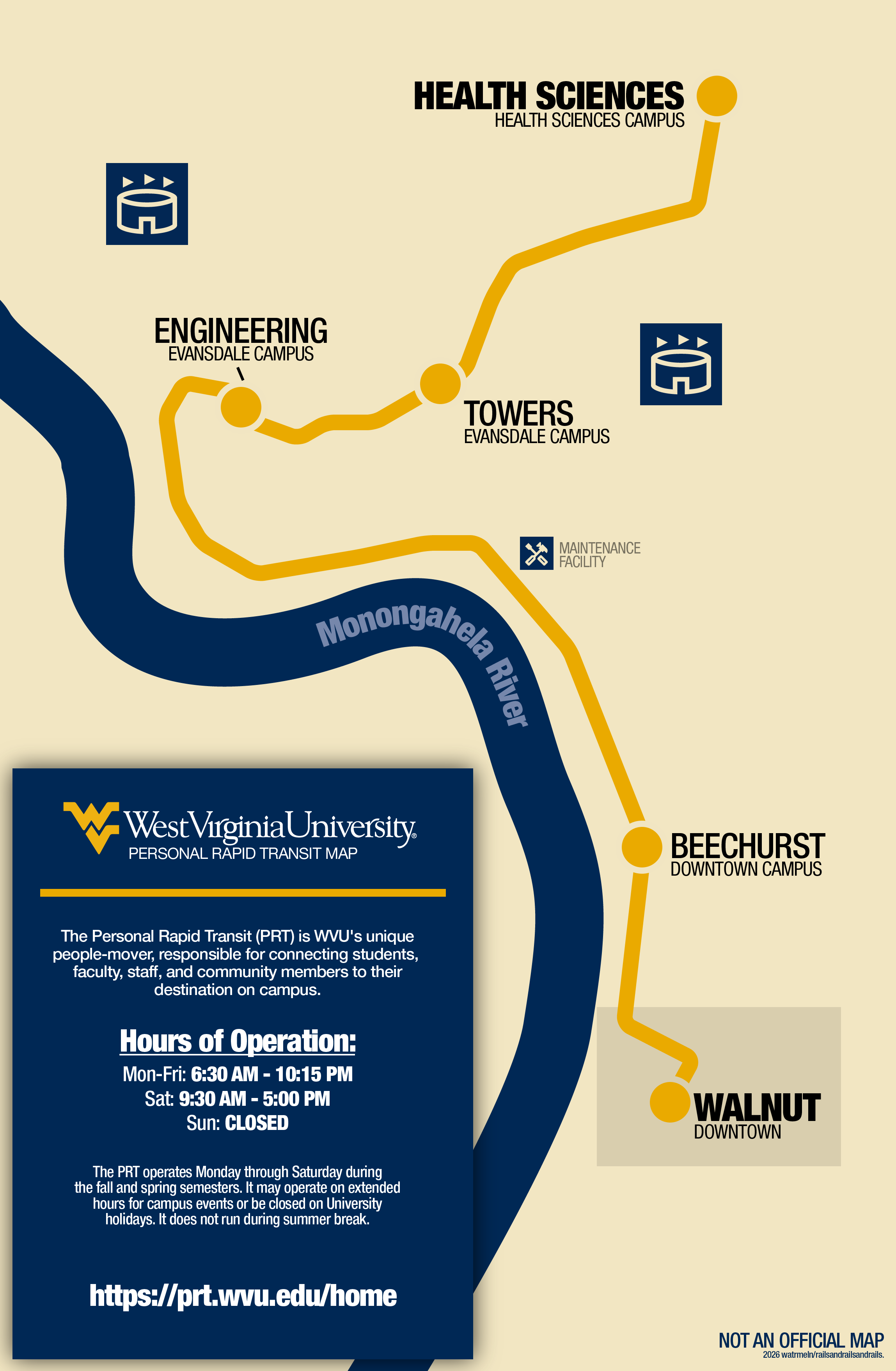map for morgantown prt line